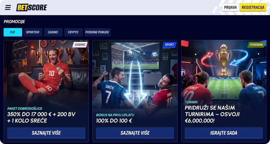 betscore casino bonus svi