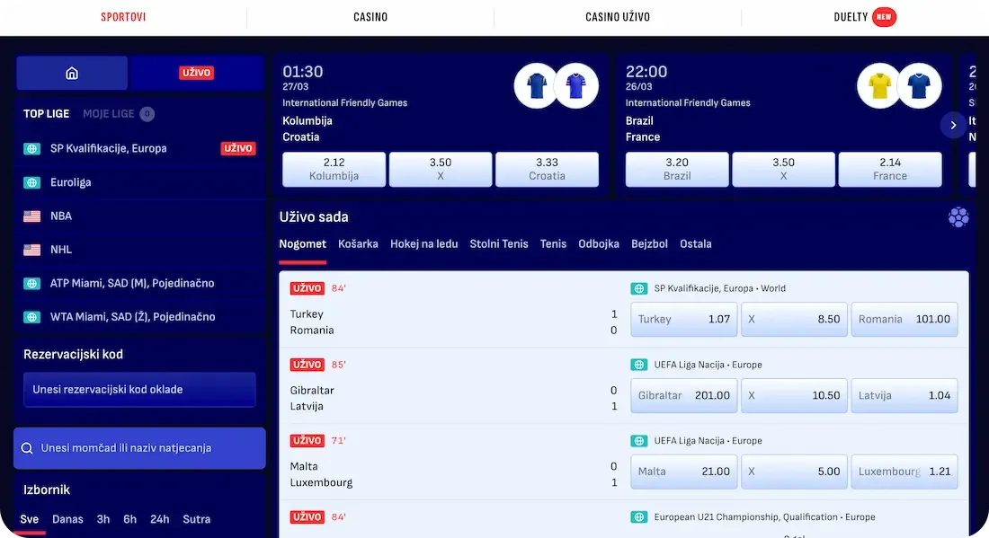 betscore casino sport
